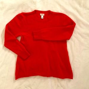 Crewcuts cashmere tomato red sweater (girls size 10)